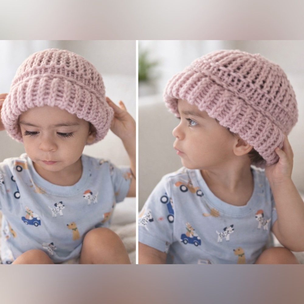 Hand Crafted Knit Lite Beanie for Kids| Soft Wool blend